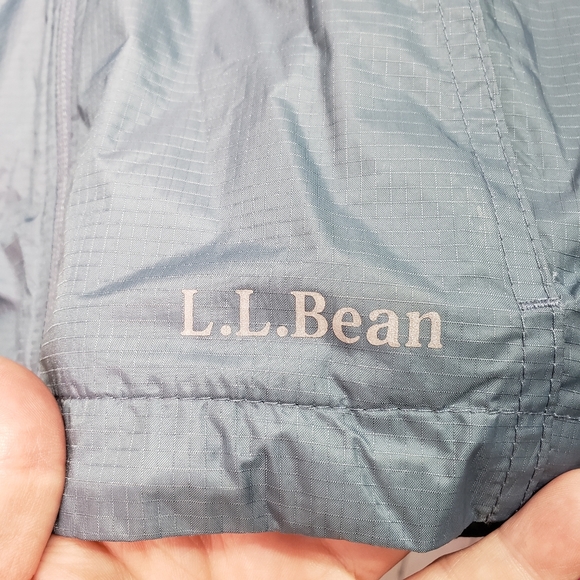 L.L. Bean Kids Blue Fleece Lined Tek Rain Jacket - Picture 5 of 10
